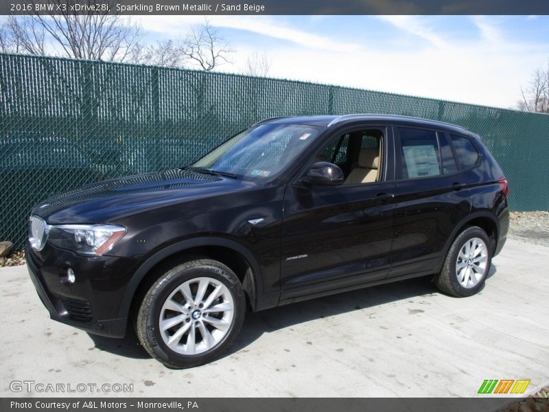 Sparkling Brown Metallic / Sand Beige 2016 BMW X3 xDrive28i