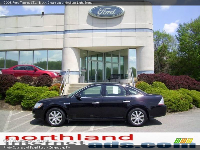 Black Clearcoat / Medium Light Stone 2008 Ford Taurus SEL