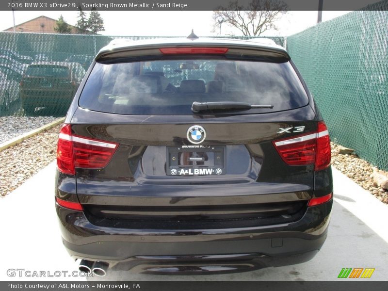 Sparkling Brown Metallic / Sand Beige 2016 BMW X3 xDrive28i