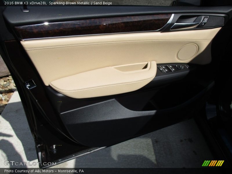 Sparkling Brown Metallic / Sand Beige 2016 BMW X3 xDrive28i