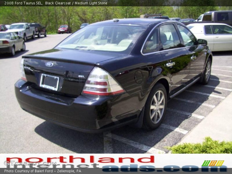 Black Clearcoat / Medium Light Stone 2008 Ford Taurus SEL
