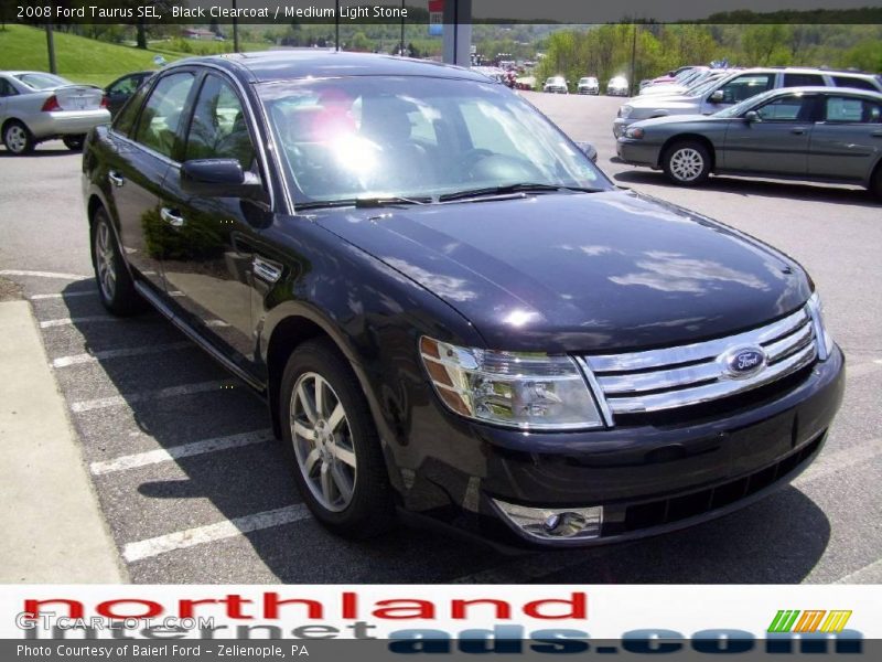 Black Clearcoat / Medium Light Stone 2008 Ford Taurus SEL