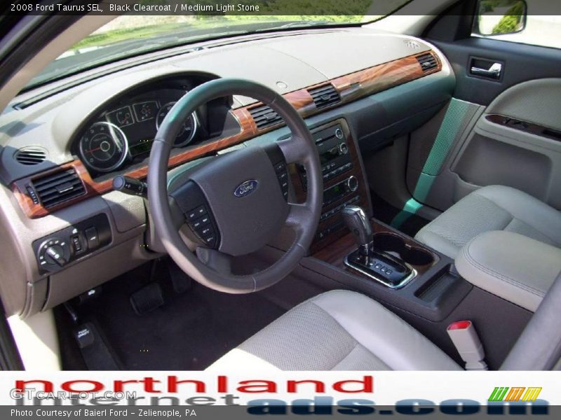 Black Clearcoat / Medium Light Stone 2008 Ford Taurus SEL