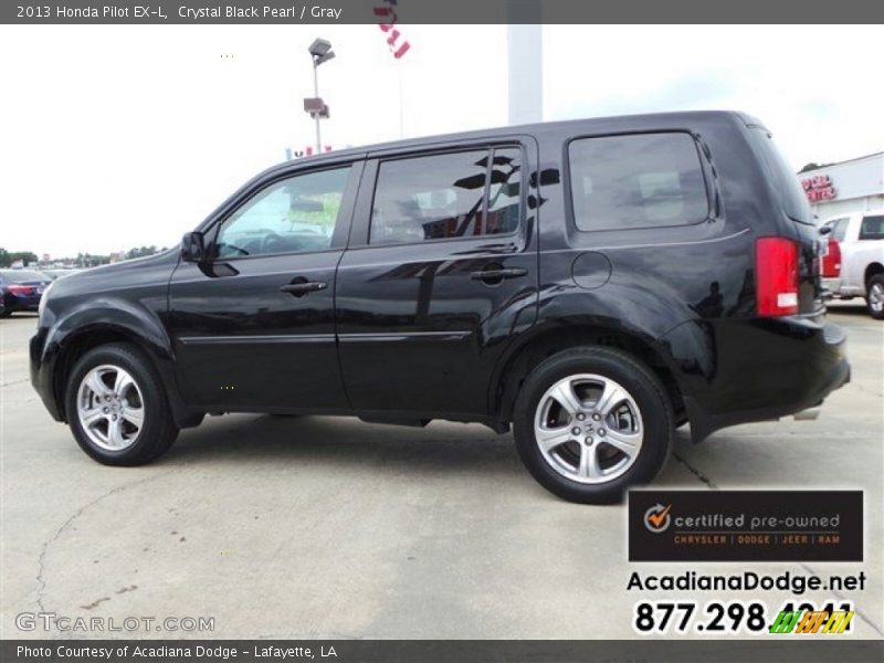 Crystal Black Pearl / Gray 2013 Honda Pilot EX-L
