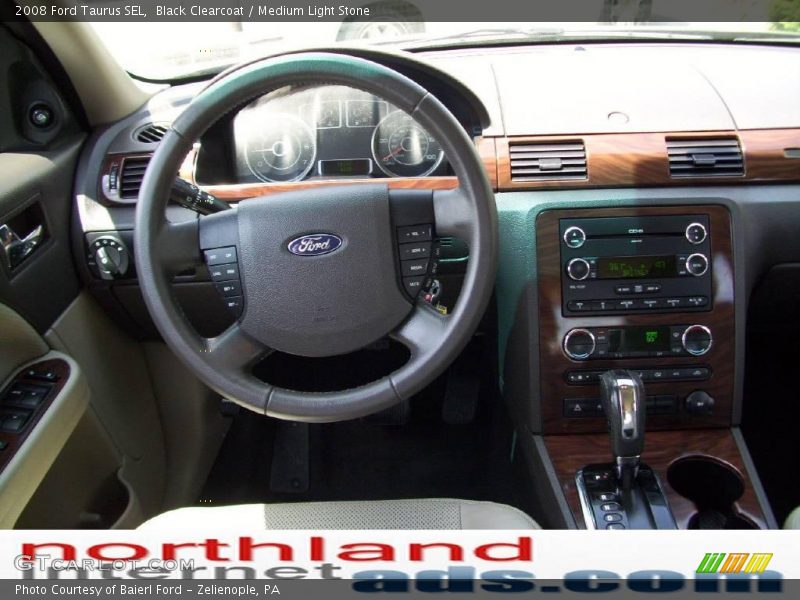Black Clearcoat / Medium Light Stone 2008 Ford Taurus SEL