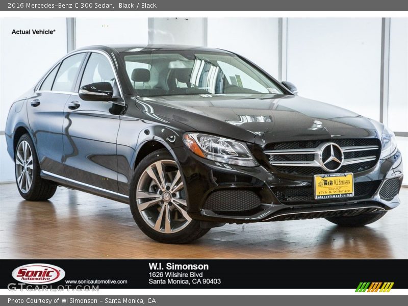 Black / Black 2016 Mercedes-Benz C 300 Sedan