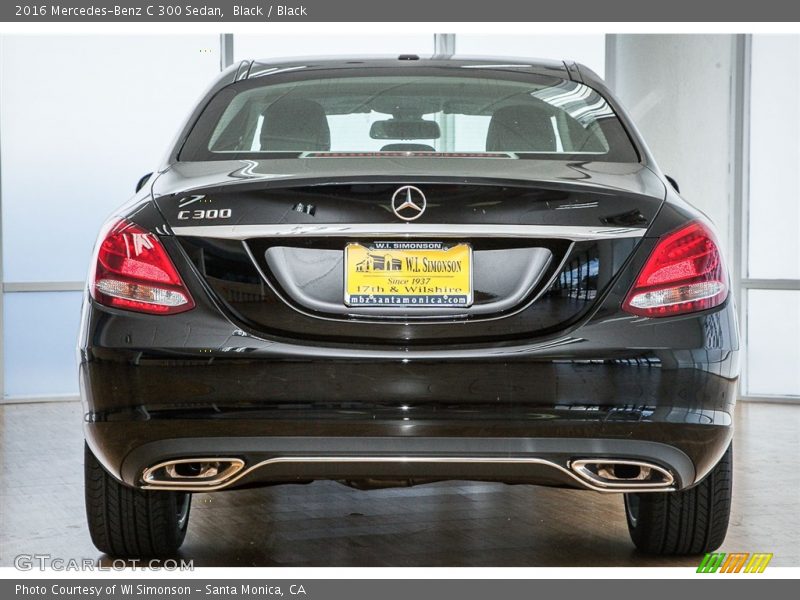 Black / Black 2016 Mercedes-Benz C 300 Sedan