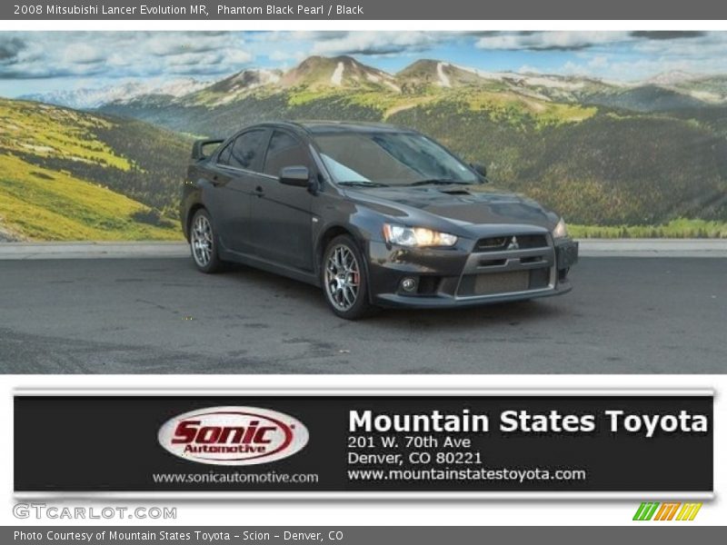 Phantom Black Pearl / Black 2008 Mitsubishi Lancer Evolution MR