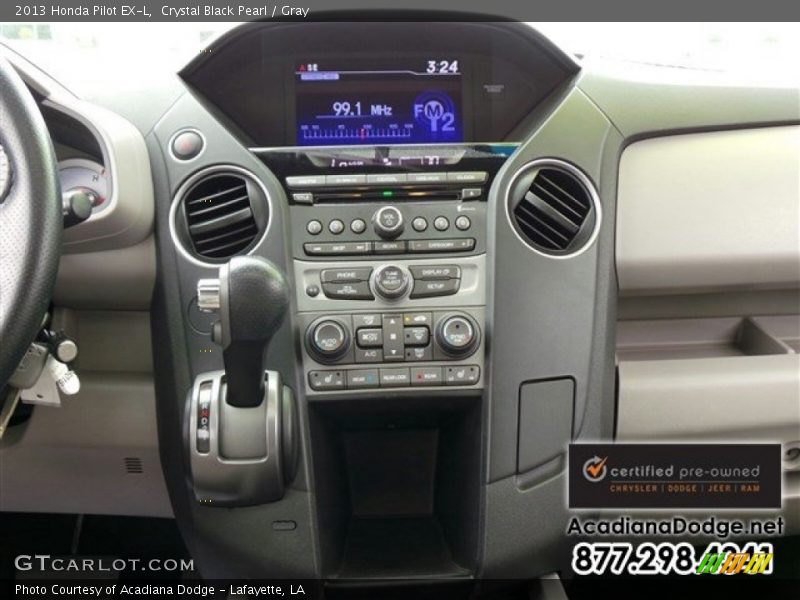 Crystal Black Pearl / Gray 2013 Honda Pilot EX-L