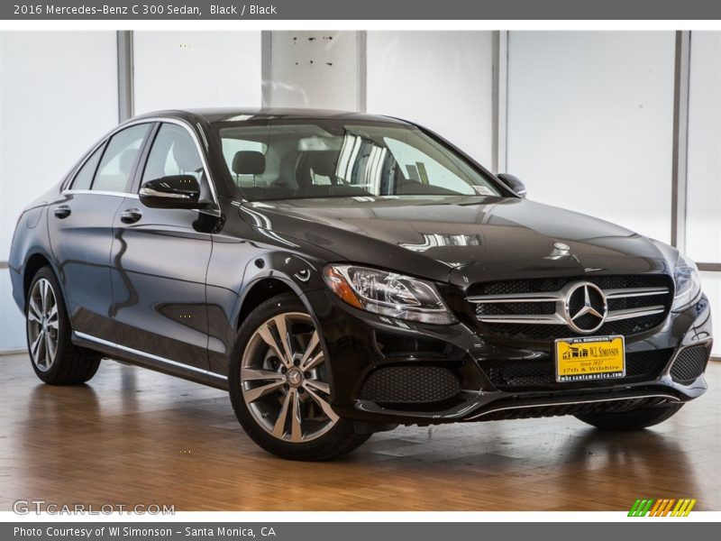 Black / Black 2016 Mercedes-Benz C 300 Sedan