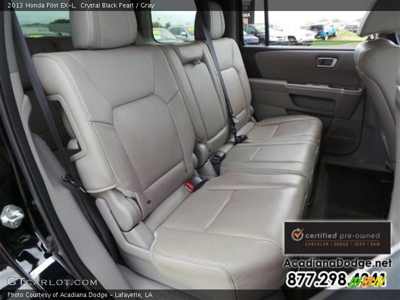 Crystal Black Pearl / Gray 2013 Honda Pilot EX-L