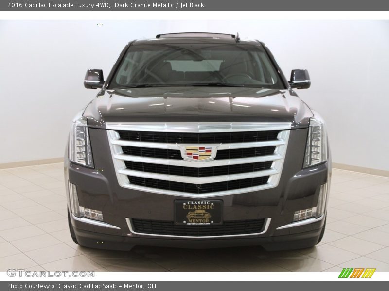 Dark Granite Metallic / Jet Black 2016 Cadillac Escalade Luxury 4WD