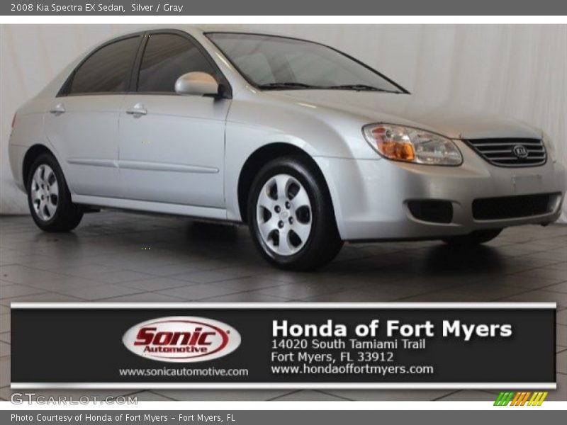Silver / Gray 2008 Kia Spectra EX Sedan