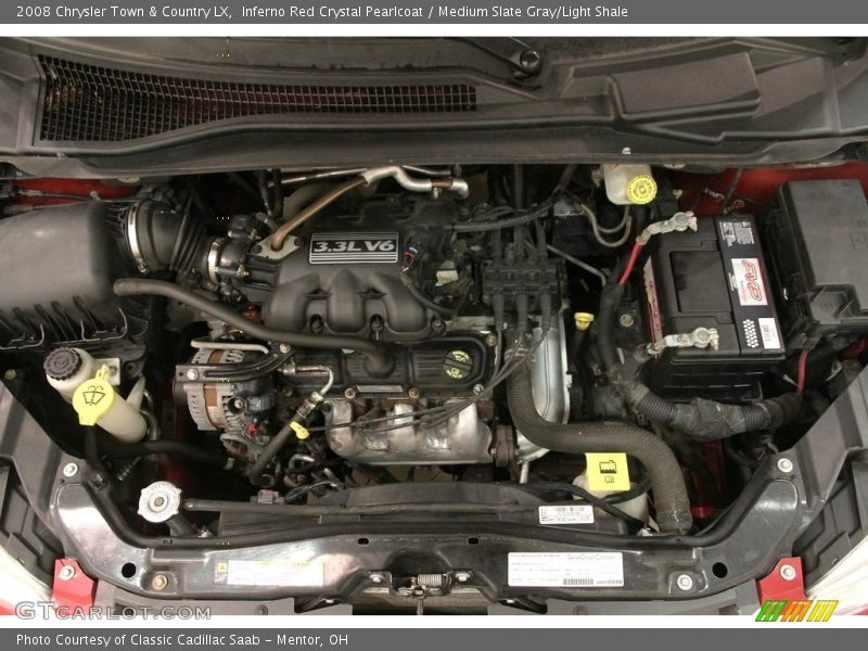 Inferno Red Crystal Pearlcoat / Medium Slate Gray/Light Shale 2008 Chrysler Town & Country LX