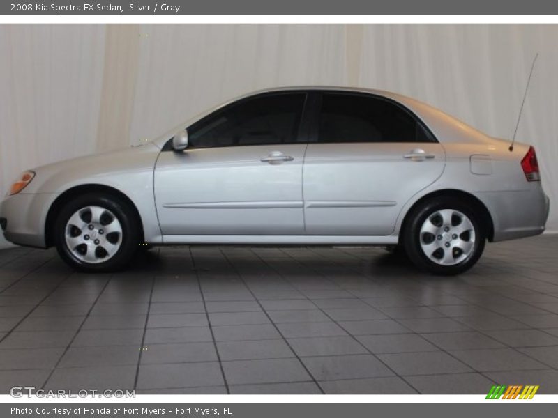 Silver / Gray 2008 Kia Spectra EX Sedan