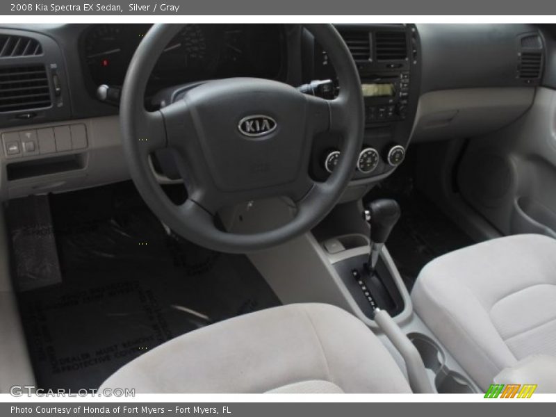 Silver / Gray 2008 Kia Spectra EX Sedan