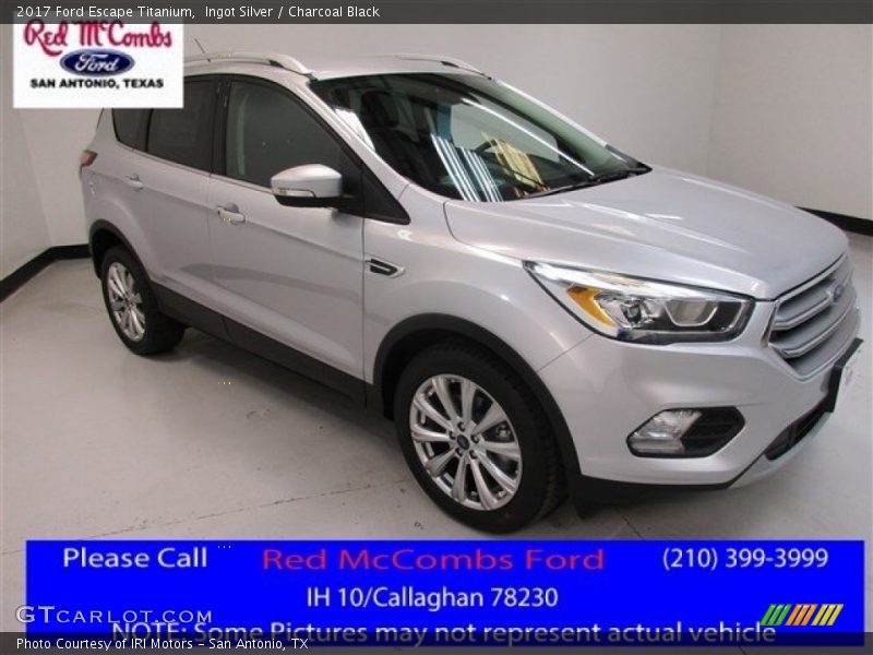 Ingot Silver / Charcoal Black 2017 Ford Escape Titanium