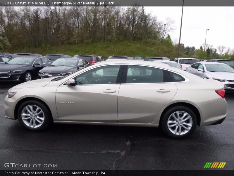 Champagne Silver Metallic / Jet Black 2016 Chevrolet Malibu LT