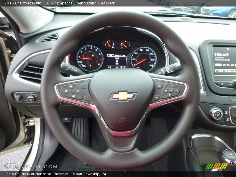 Champagne Silver Metallic / Jet Black 2016 Chevrolet Malibu LT