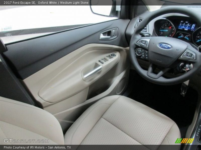 Oxford White / Medium Light Stone 2017 Ford Escape SE