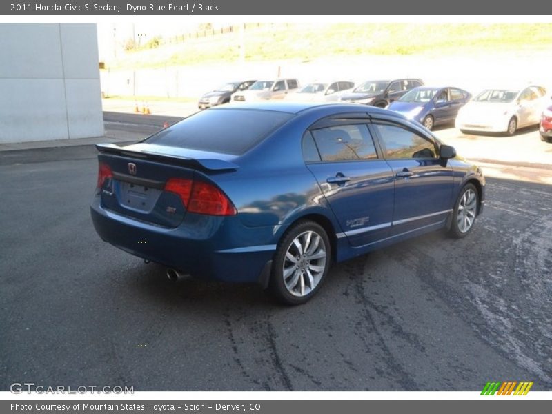 Dyno Blue Pearl / Black 2011 Honda Civic Si Sedan