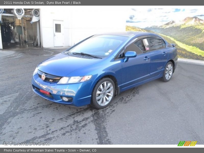 Dyno Blue Pearl / Black 2011 Honda Civic Si Sedan