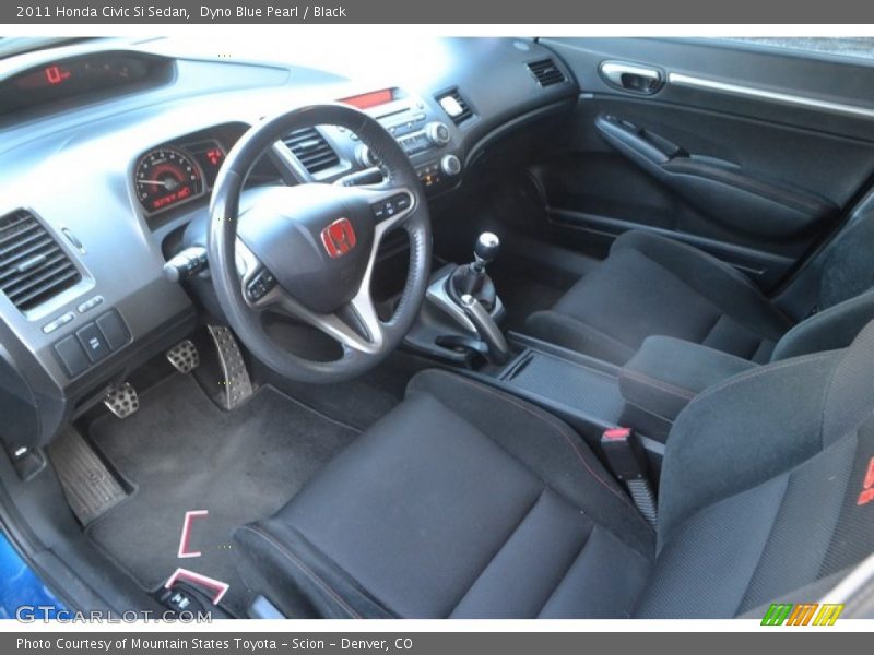 Dyno Blue Pearl / Black 2011 Honda Civic Si Sedan