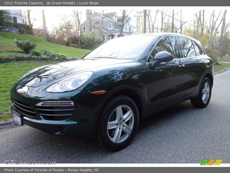Jet Green Metallic / Luxor Beige 2012 Porsche Cayenne