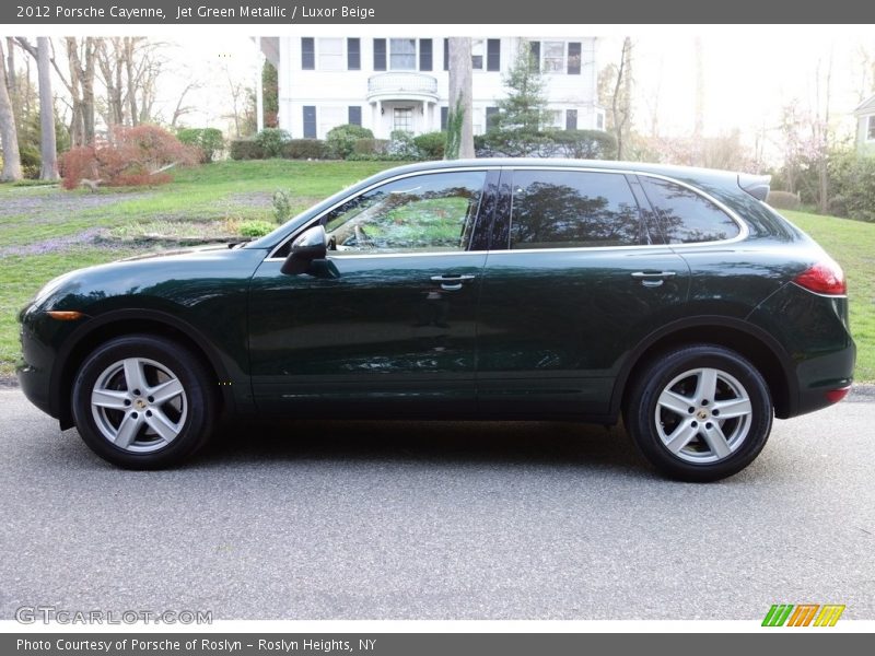 Jet Green Metallic / Luxor Beige 2012 Porsche Cayenne