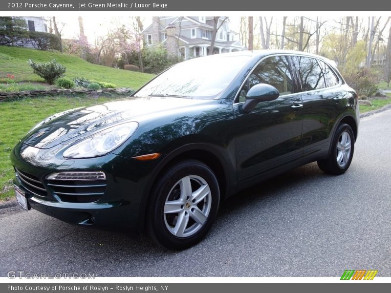 Jet Green Metallic / Luxor Beige 2012 Porsche Cayenne
