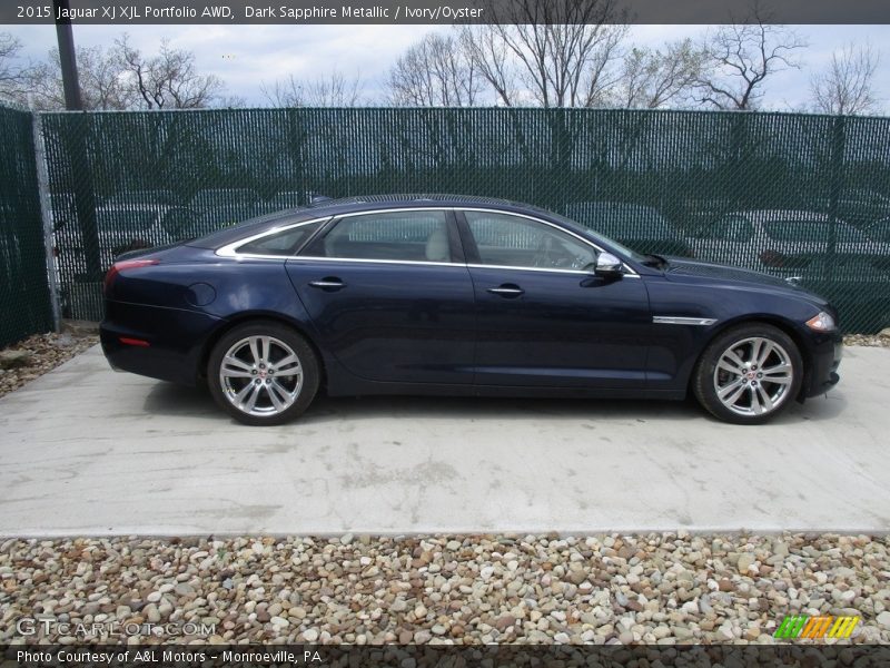 Dark Sapphire Metallic / Ivory/Oyster 2015 Jaguar XJ XJL Portfolio AWD