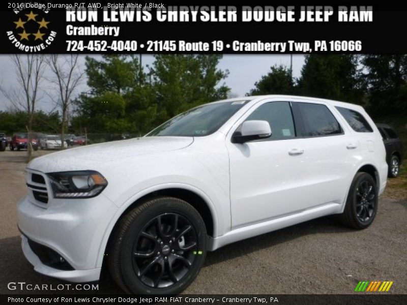 Bright White / Black 2016 Dodge Durango R/T AWD