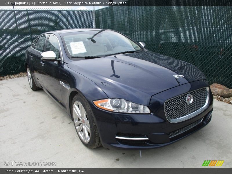 Dark Sapphire Metallic / Ivory/Oyster 2015 Jaguar XJ XJL Portfolio AWD
