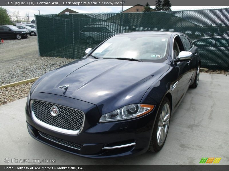 Dark Sapphire Metallic / Ivory/Oyster 2015 Jaguar XJ XJL Portfolio AWD