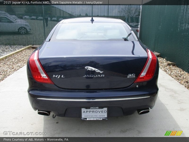Dark Sapphire Metallic / Ivory/Oyster 2015 Jaguar XJ XJL Portfolio AWD