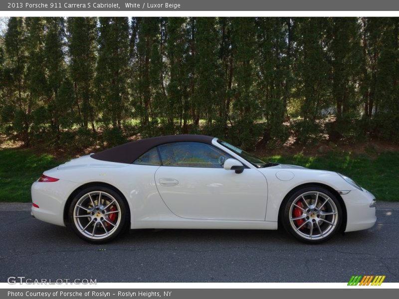 White / Luxor Beige 2013 Porsche 911 Carrera S Cabriolet