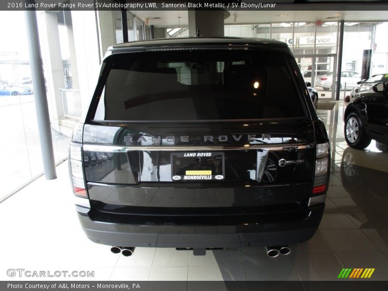Santorini Black Metallic / SV Ebony/Lunar 2016 Land Rover Range Rover SVAutobiography LWB