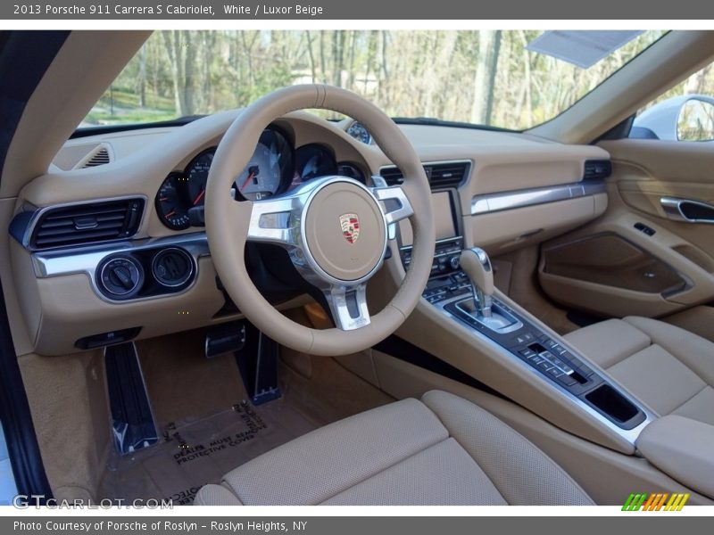 White / Luxor Beige 2013 Porsche 911 Carrera S Cabriolet