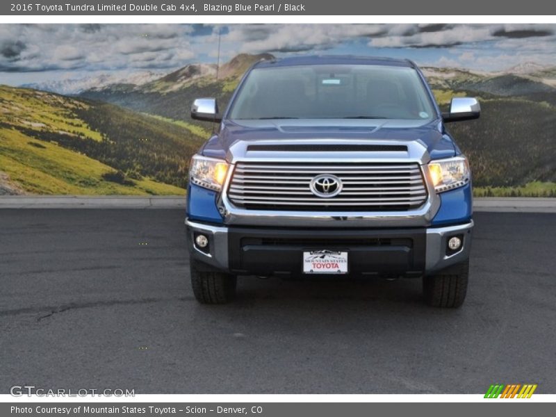 Blazing Blue Pearl / Black 2016 Toyota Tundra Limited Double Cab 4x4