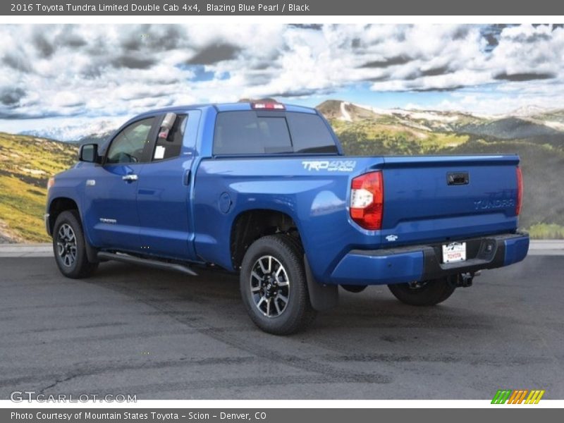 Blazing Blue Pearl / Black 2016 Toyota Tundra Limited Double Cab 4x4