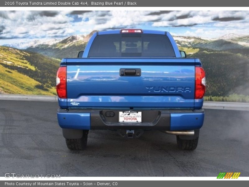 Blazing Blue Pearl / Black 2016 Toyota Tundra Limited Double Cab 4x4