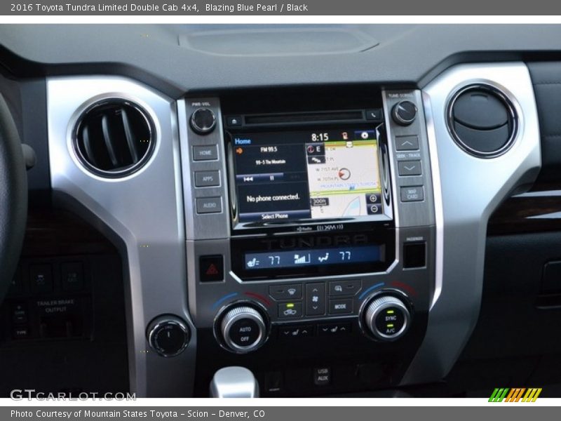 Blazing Blue Pearl / Black 2016 Toyota Tundra Limited Double Cab 4x4