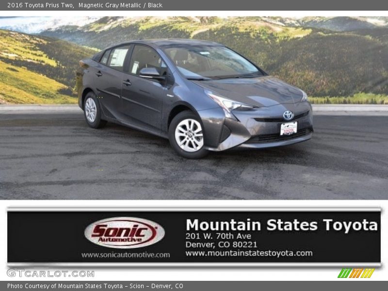 Magnetic Gray Metallic / Black 2016 Toyota Prius Two