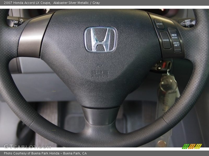 Alabaster Silver Metallic / Gray 2007 Honda Accord LX Coupe