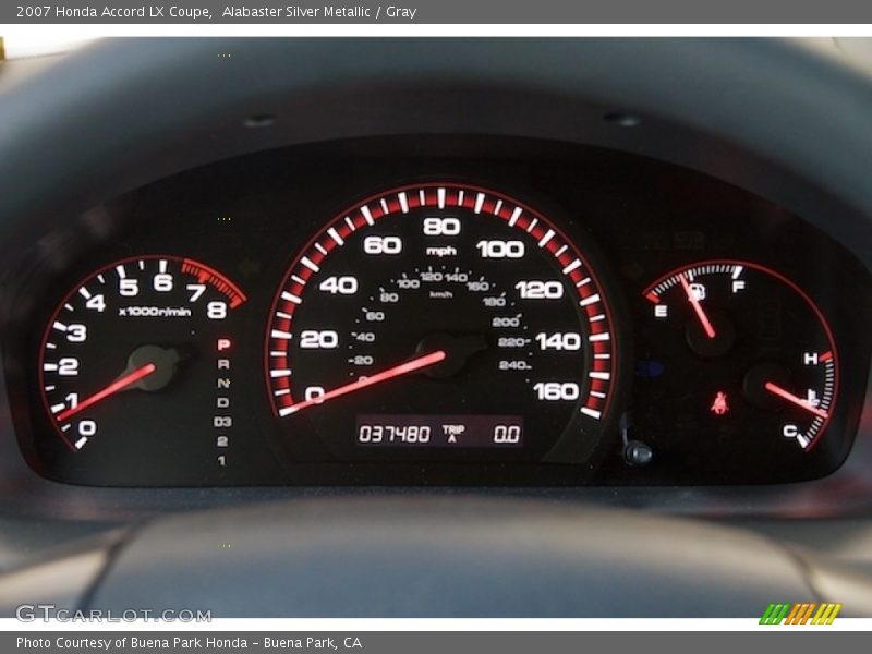 Alabaster Silver Metallic / Gray 2007 Honda Accord LX Coupe