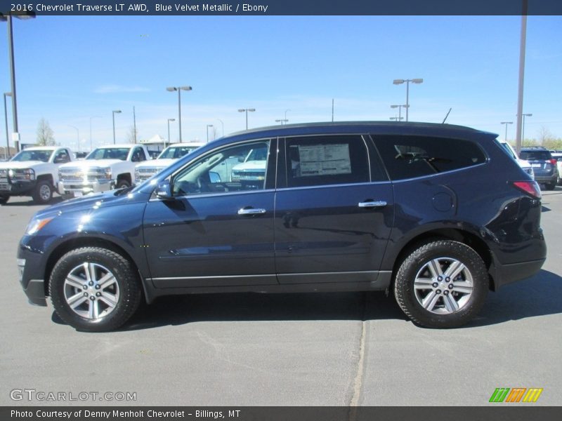 Blue Velvet Metallic / Ebony 2016 Chevrolet Traverse LT AWD