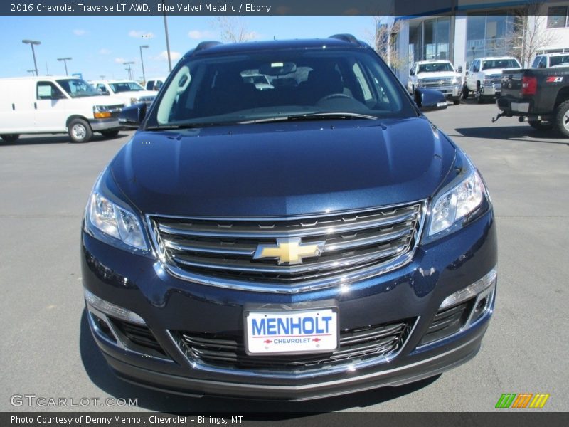 Blue Velvet Metallic / Ebony 2016 Chevrolet Traverse LT AWD