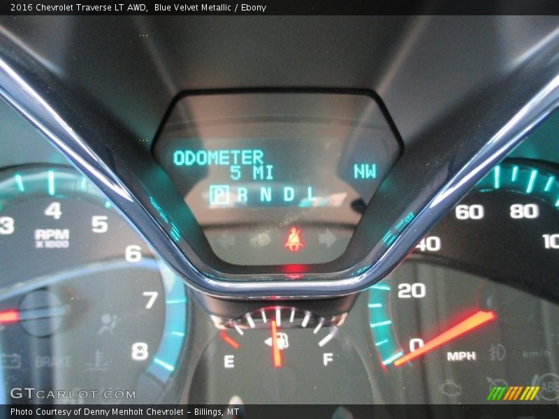 Blue Velvet Metallic / Ebony 2016 Chevrolet Traverse LT AWD