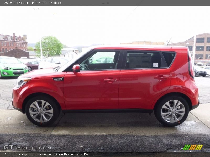 Inferno Red / Black 2016 Kia Soul +