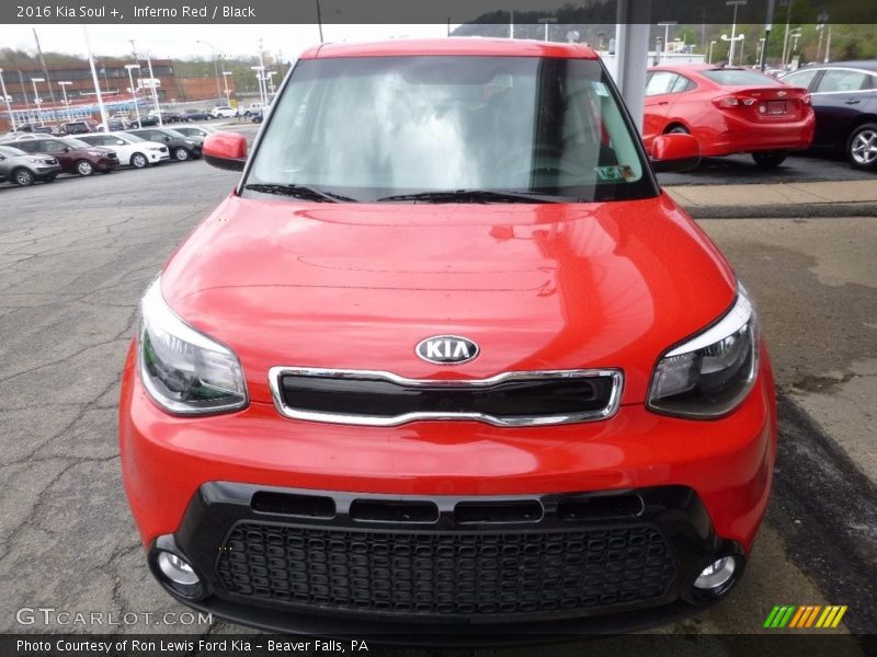 Inferno Red / Black 2016 Kia Soul +